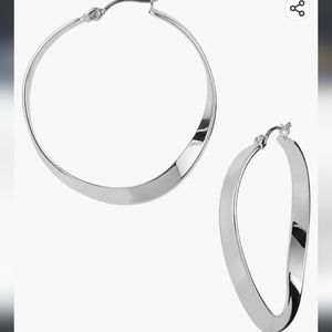 Silver Hoops RLM Soho Siler Hoop Earrings